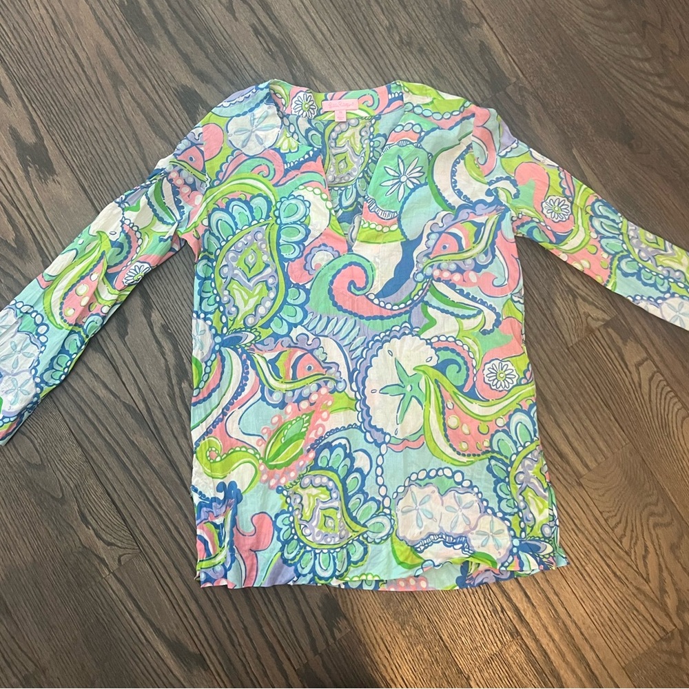 Lily Pulitzer XS 3/4 sleeve top/tunic